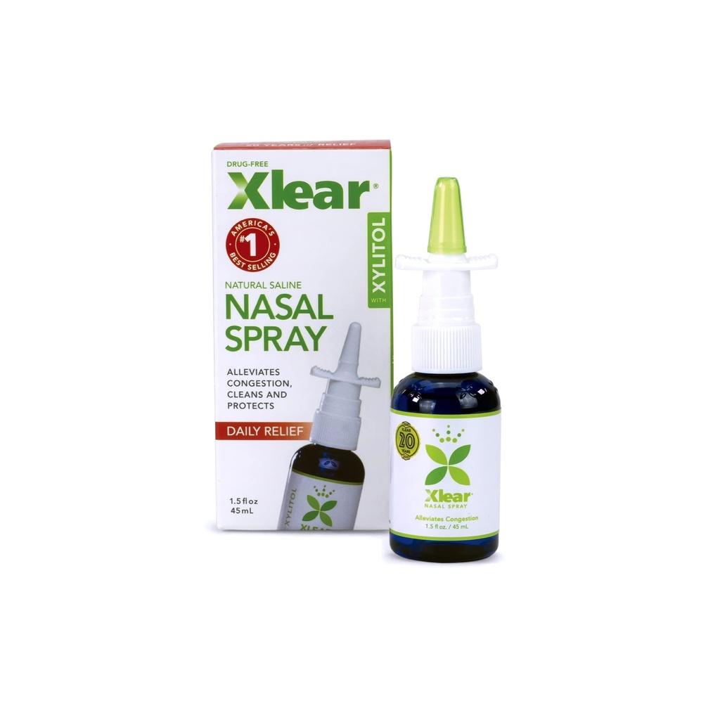 Xlear Natural Nasal Spray con Xylitol, 1,5 fl oz (Pack of 2)