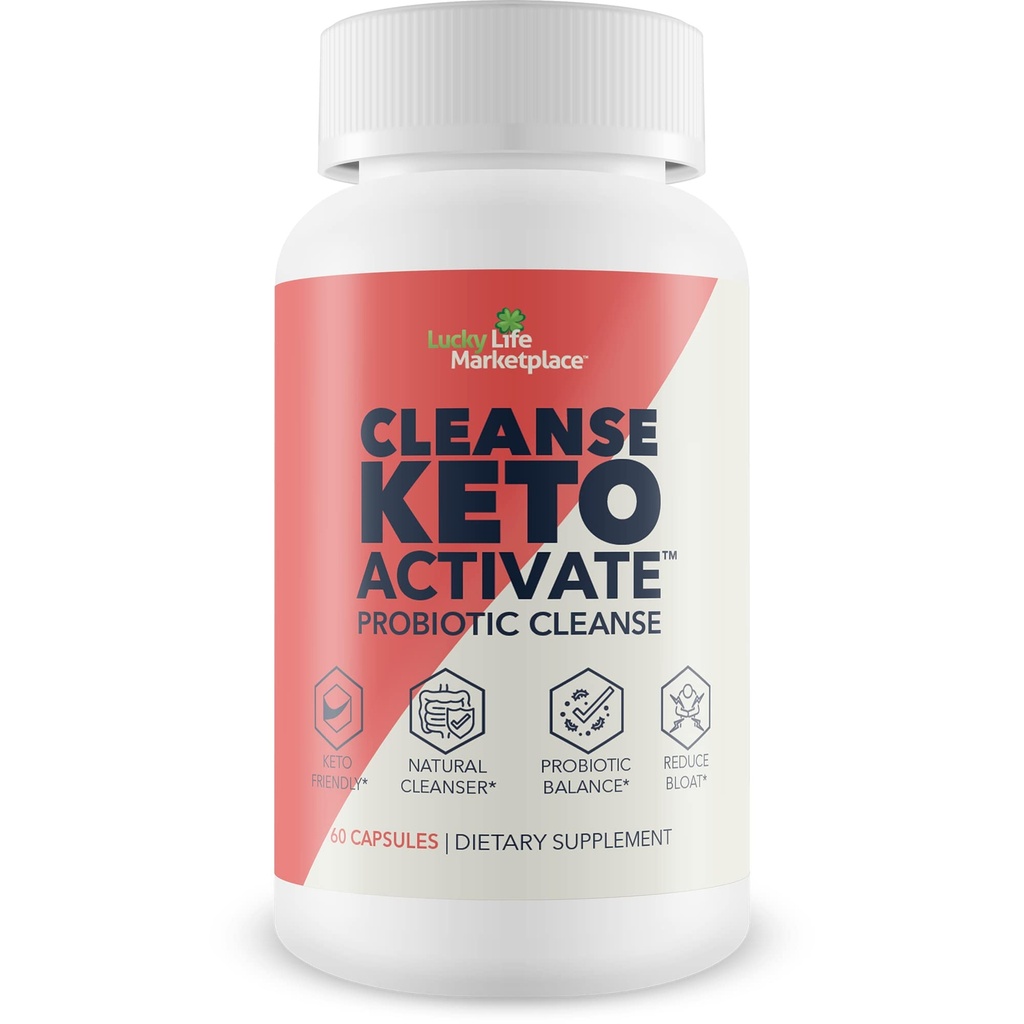 CLEANSE KETO ACTIVATE - KETO CLEANSE for WOMEN & MEN - HELP FLUSH TOXINS &amp; IMPURITIES - PROMOTE REGULARITY - AID DIGESTION " DETOX - KETO CLEANSE " DETOX - SUPPORT HEALTHY BODY FUNCTION - BOOST ENERGY