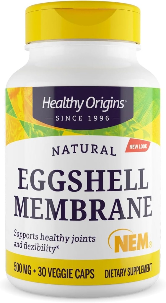 Orígenes saludables Membrana de huevo 500 mg (NEM, non-GMO, Gluten Free, Joint Support), 60 cápsulas vegetales
