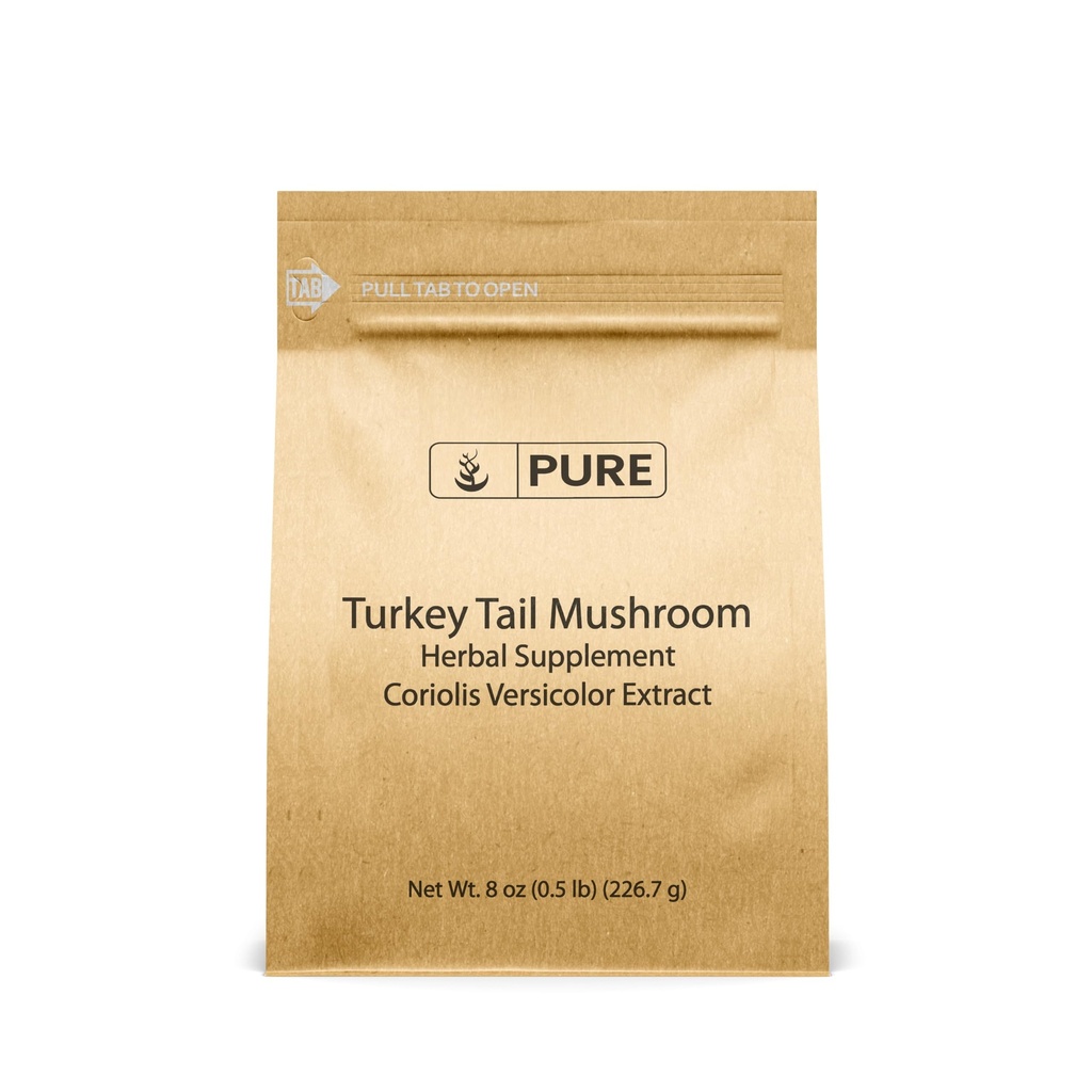 PURE ORIGINAL INGREDIENTES Turquía Tail Mushroom (8oz) Trametes Versicolor, Coriolus Versicolor, Non-GMO