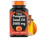 tnvitaminas Pumpkin Seed Oil - 2000 mg Por Serving x 120 Softgels tóxico Pumpkin Seed Oil Extract Suplemento para el crecimiento del cabello y el control de la vejiga*