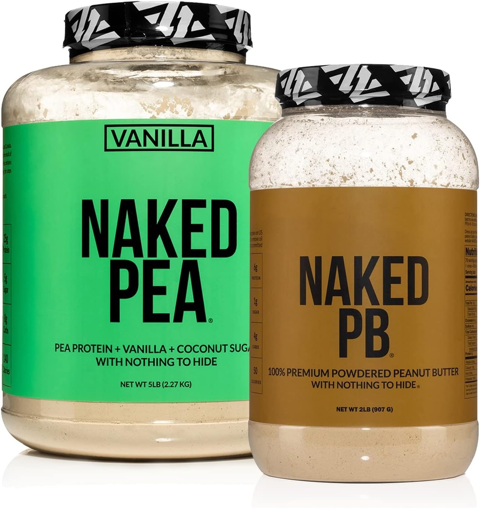 NAKED Dairy Free Protein Bundle: 5LB Vanilla Pea y 2LB PB