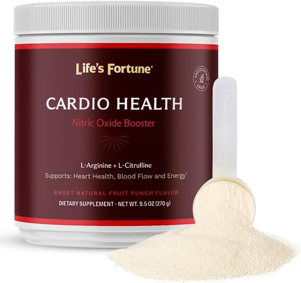 La fortuna de la vida 5000mg L- Arginina Suplemento Polvo &amp; 1000mg L-Citrulline, alta potencia Nitric Oxide Health Booster, resistencia, rendimiento del entrenamiento, sabor natural de la fruta (20 servidumbres)