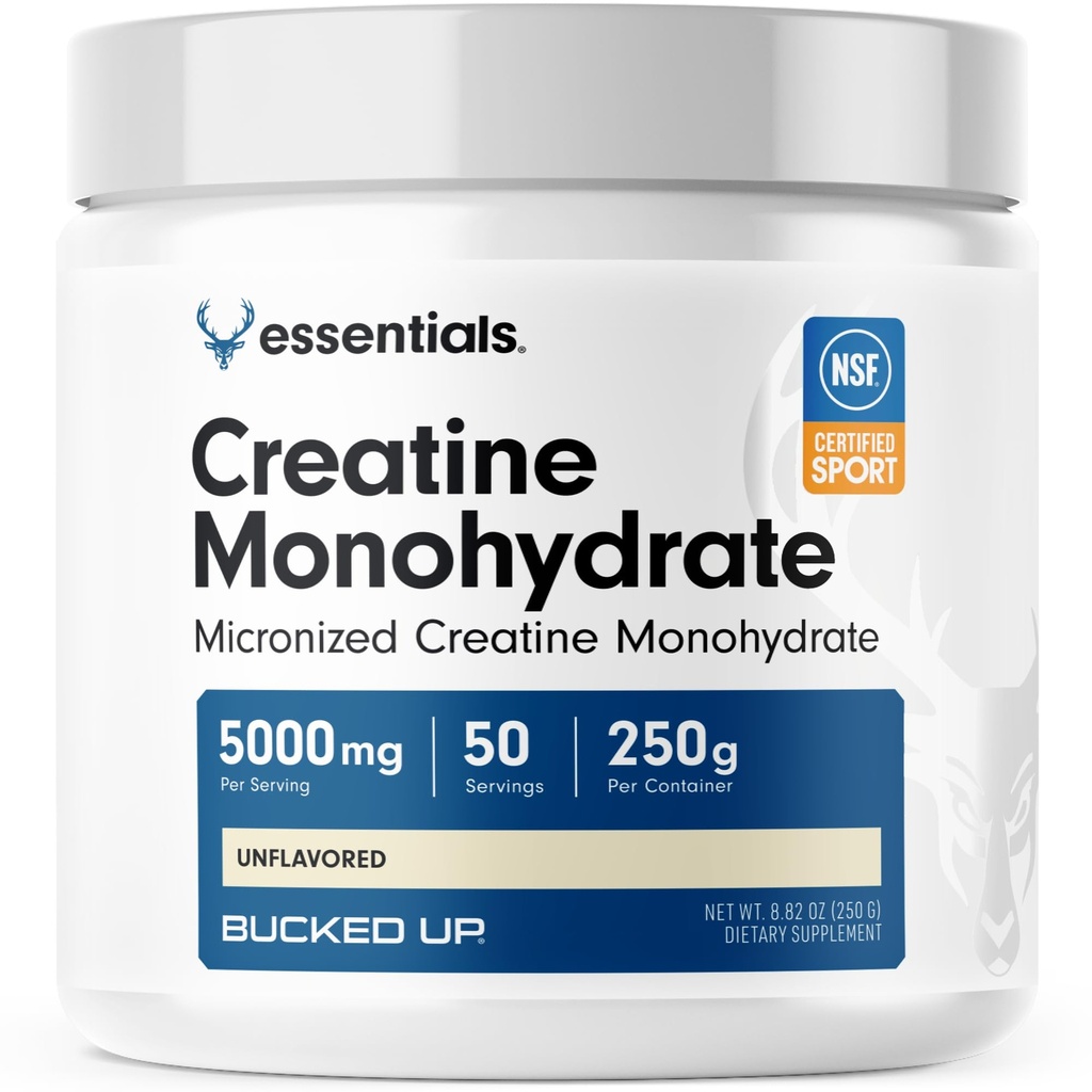Monohidrato de crema micronizada pura para mujeres y hombres - fácil de mezclar y desarmado - 5G por ser - 50 servidos - 250 gramos por contenedor