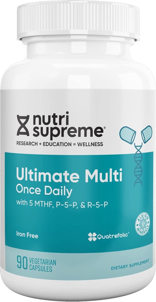 Nutri Supreme Ultimate Multivitamin for Hombre and Women, with Over 20 Vitamins and Minerals, Daily Nutritional Supplement for Immune Support, Kosher, Vegetarian 90 Day Supply
