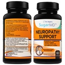 SugarMD Neuropatía Apoyo Suplemento – 60 Nerve Suplemento cápsulas con ácido lipoico alfa, benfotiamina y vitamina D3 B6 B12 - Nerve Apoyo Suplemento para Pies, Manos, Fingers ' Legs - 30 Day Supply