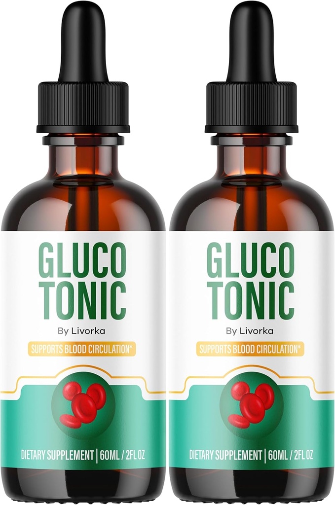 (2 Pack) Gluco Tonic, GlucoTonic Drops, Gluco Tonic Liquid Drops, Gluco Tonic Drops All Natural Support Formula, GlucoTonic Drops - Premium Formula, Gluco Tonic Gotas Review, 2 Bottles For 2 Months