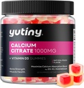 Calcio Citrato Gummies rellenos, Absorción extra Calcio Citrato de 1000 mg con vitamina D3, K2 & Magnesio, Suplemento Chewable para Hueso, Salud muscular, 60 Cuenta