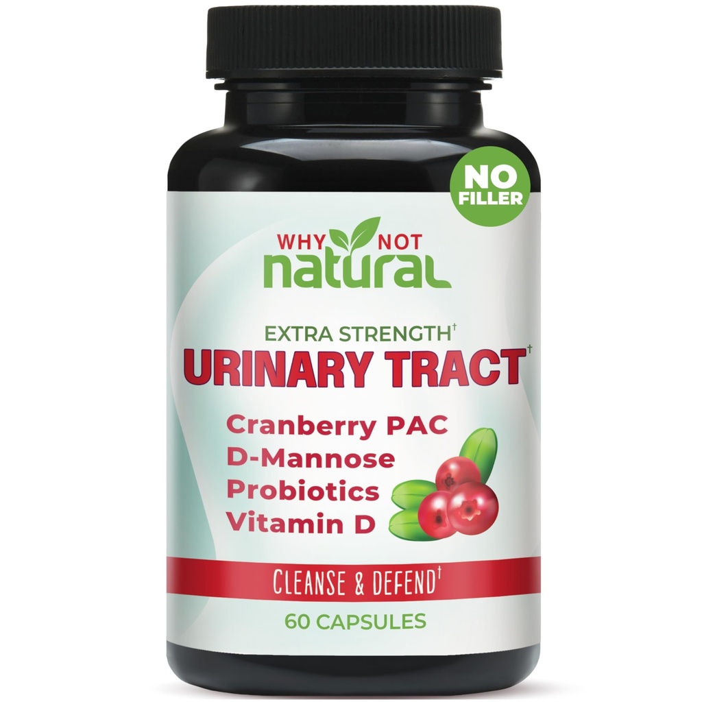 Por qué no Natural 5 en-1 UTI Pills con D Mannose, Extracto PAC de Arándano, Probióticos y Vitamina D - Fórmula de Salud orina para Mujeres y Hombres