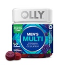 OLLY Maniquí multivitamina, vitaminas A, C, D, E, B, Zinc, sabor a mora, fuente de 45 días - 90 cuenta