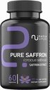 Suplementos de Saffron 177mg, Extracto de Saffron Puro, Hecho en EE.UU., Mood natural & Energy Support, Eye & Heart Support for Women and Men, Vegan, Non-GMO 60 cápsulas