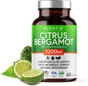 Citrus Bergamot Suplemento 1200mg Altamente concentrado en 70% Polyphenols - Extracto puro de Bérgamo para la salud del corazón, inmunidad, antioxidante - 60 cápsulas vegetales, hecho en EE.UU.