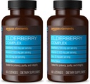 Amazon Elementos Elderberry Complex Berry Flavored Immune System Support Lozenges, Adulto, 60 Cuenta, (Packaging May Vary) (Pack of 2)