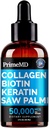 Peptides de colágeno líquido para mujeres - Complejo de suero con vitamina de biotina, proteína de queratina hidrolizada y Palmetto de sierra - Fórmula completa para el cabello, la piel y el bienestar de uñas - 2fl oz (Pack de 1)
