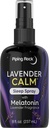 Piping Rock Melatonin Sleep Spray for Adults  8 fl oz ← Melatonin " Lavender for Pillow, Room " Body ← Nighttime Calm Mist