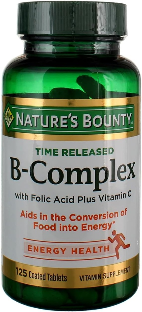 Bounty B-Complex con ácido fólico más vitamina C Tablas 125 Tablas (Pack of 2)