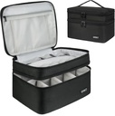 Bolsa de almacenamiento de medicamentos,Doble capas Pill Bottle Organizer Bag Vacío con Zipper bloqueable Dividente ajustable,Medication Travel Carrying Bag for Pills,Vitamins,Medical Supplies