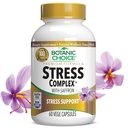 Botanic Choice Stress Complex Capsules - Mood & Memory Support with Saffron, Ashwagandha, Rhodiola - Gluten-Free, 60 Capsules