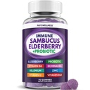 Apoyo diario para niños y adultos* con Sambucus Elderberry, Zinc, Vitamina C, D3, B6, B12, Plus - Suplemento dietético - 70 Condes