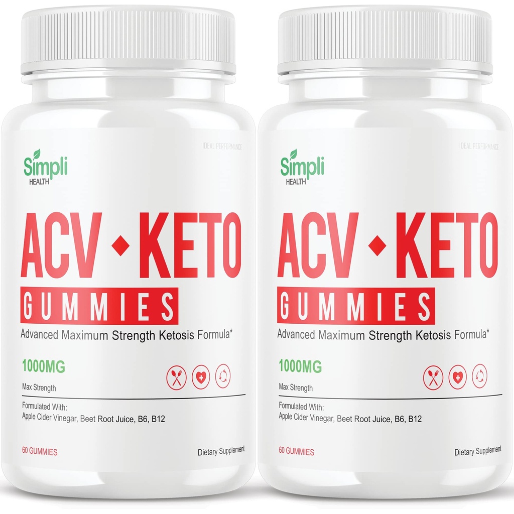 IDEAL PERFORMANCE (2 Pack) Simpli ACV Ketos Gummies Simpli Health Gummies Simplihealth Gummies Simplemente Acc (120 Gummies)
