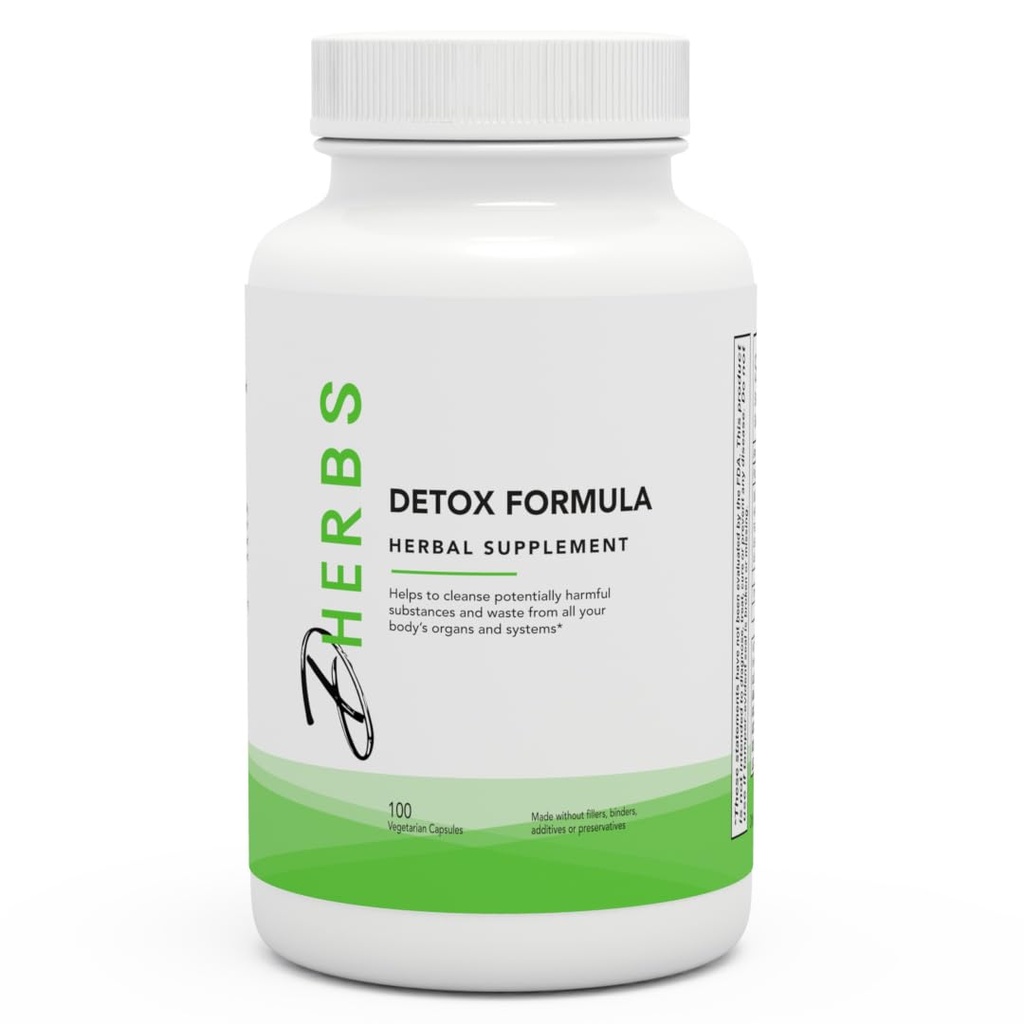 Detox Fórmula Suplemento, Herbal Body Cleanse con Dandelion Root (100 cápsulas)