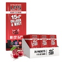 Diseños Nutricionales LPS LPS Láquico &amp; Whey Protein Suplemento - Bebida no GMO, Libre de azúcar - Promueve la piel sana y el pelo para mujeres, cereza, una sola servidumbre (25 paquetes)