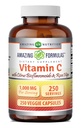 Fórmulas asombrosas Vitamina C con Rosa HIPS " Citrus Bioflavonoids tención 1000 Mg per Serving Supplement ← 250 Veggie Capsules ← Non-GMO TEN Gluten-Free TEN Made in USA