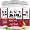 NUEVO AGE Digestive Enzymes for Gut Health - Probiotic Multi Enzymes with Prebiotics and Probiotics with Lipase for Women and Men for Digestive Health, Daily Enzymes for Digestion - 180 Count