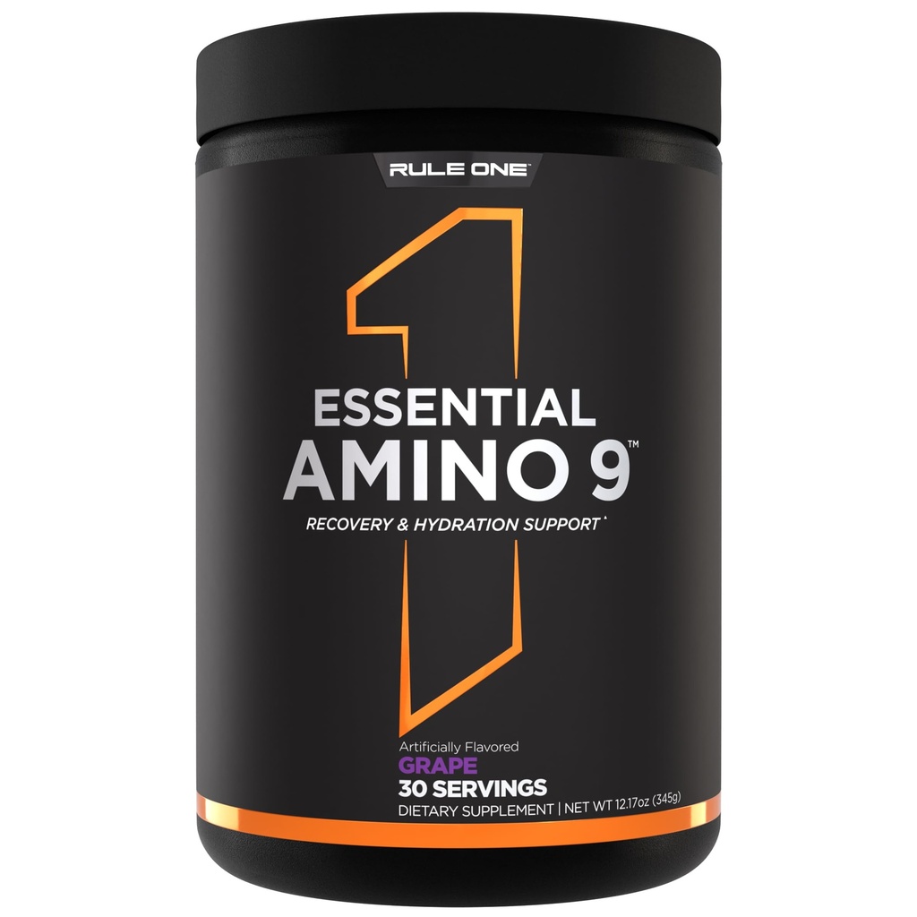 Rule 1 Proteins Essential Amino 9, 30 Servings, 30 Servings | Recovery & Hydration Support with 7.5g of Essential Amino Acids + Electrolytes