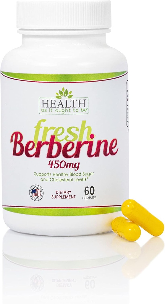 Salud Como Ought To Be Fresh Berberine 450mg Suplemento Silencio Contiene Sólo Berberine Silencio No Preservatives ← 60 Capsules