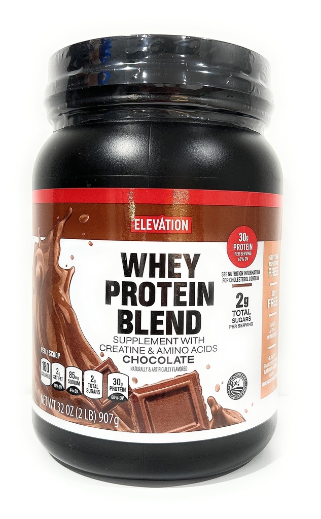 Elevación por Millville Chocolate Protein Powder 32oz, paquete de 1