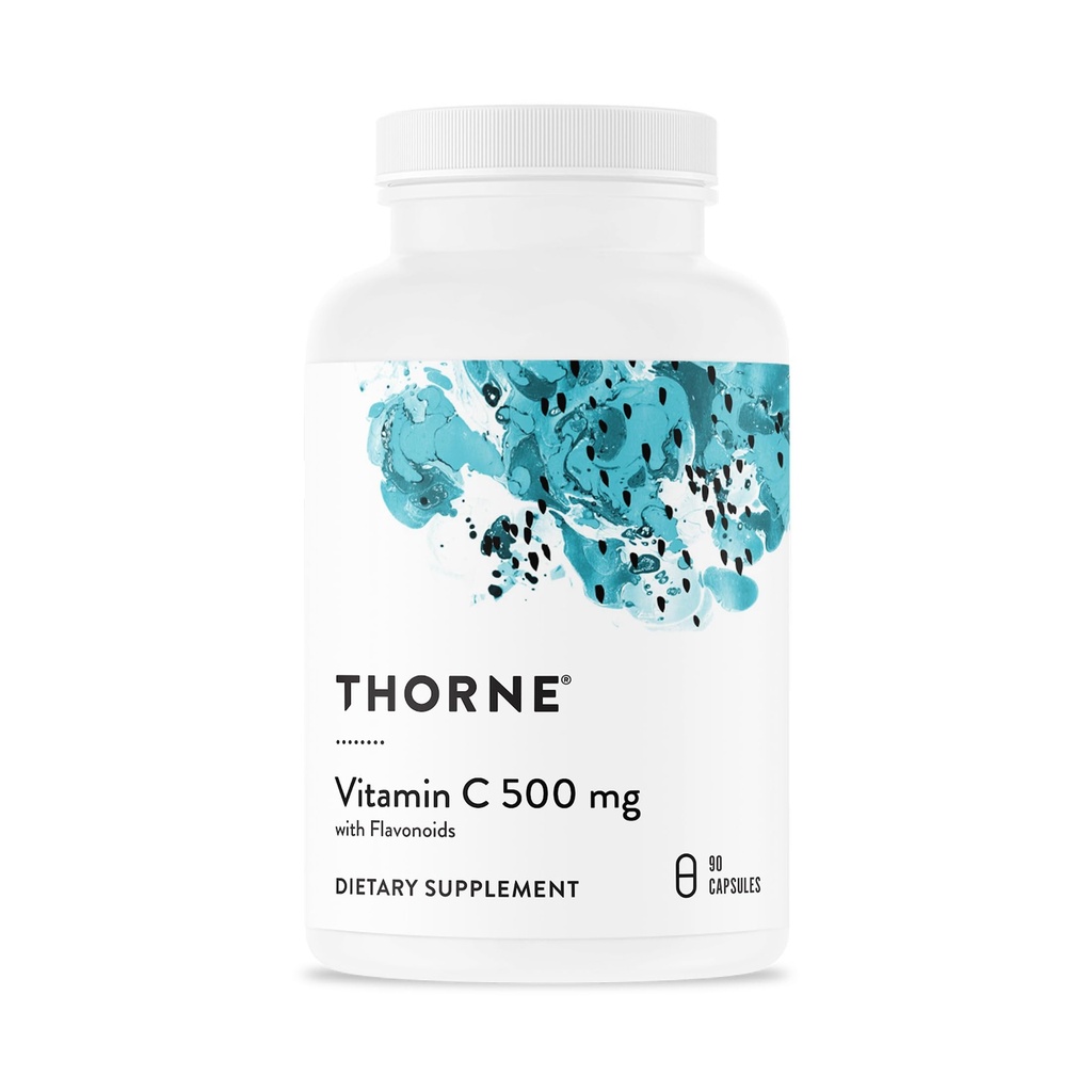 THORNE - Vitamina C - Blend of Vitamin C and Citrus Bioflavonoids from Oranges - Supports Immune System, Production of Cellular Energy, Collagen Production &amp; Healthy Tissue* - Gluten-Free - 90 Servings