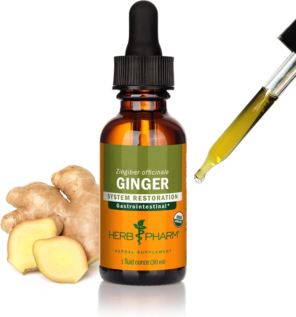 [BRSWIY35AIIGGALK] Herb Pharm Certified Organic Ginger Liquid Extract for Digestive Support - 1 Ounce