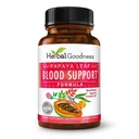 Herbal Goodness Papaya Leaf Blood Support Capsules - Platelet & Bone Marrow Health, Immunity Support &amp; Blood Cleanse - 60/450mg Veggie Capsules (1 Bottle)