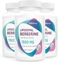 Berberine HCL Suplemento 1500mg - alta biodisponibilidad Liposomal Berberine Capsules for Women and Men, AMPK Activator for Cardiovascular Health, Sugar-Free, Non-GMO,180 Softgels