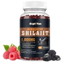 Shilajit Gummies 1000mg - Shilajit Puro Himalaya Orgánica para Hombres &amp; Mujeres 85+ Trace Minerales Shilajit Resin with Ashwagandha, Maca, Black Seed Oil - Energía, Cerebro, Inmunity, Sugar Free Raspberry 60ct