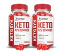 (2 Pack) Ketosyn Keto ACV Gummies Advanced Formula 1000MG Ketosyn Keto Gummies Apple Sider Vinegar Formulado con Pomegranate Beet Juice Powder B12 Vegan Non GMO 120 Gummys