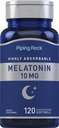 Piping Rock Melatonin 10mg  120 Softgel Capsules ← Quick Release Suplemento  Highly Absorbable ← Non-GMO, Gluten Free