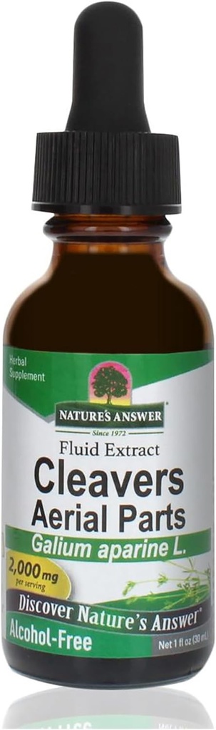 Respuesta de la Naturaleza Cleavers libre de alcohol Herb, 1-Fluid Ounce peticion apoya el bienestar general tención Suplemento dietético