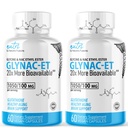 Fusiones de la naturaleza GlyNAC-ET NAC Suplemento N-Acetyl Cysteine Ethyl Ester - 20x Más Bioavailable - Glycine & N-acetylcysteine Ethyl Ester Anti Aging Suplemento, Boost Glutathione Pack of 2-120 Count