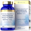Carlyle Buffered Magnesium Bisglycinate 665 mg ← 250 capsules tóxico Chelated Essential Mineral ← Non-GMO y Gluten Free Supplement