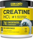 CON-CRET Creatine HCl Powder ← Muscle, Cognitive, Cellular Energy Support Silencio No Bloating or Cramps Silencio USA Made & NSF Certified ← Unflavored (100 Serving)