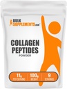 BulkSupplements.com Collagen Peptides Powder - Bovine Collagen Powder, Powdered Collagen Supplement - Hydrolyzed & Gluten Free, 11g per Serving, 100g (3.5 oz) (Pack of 1)