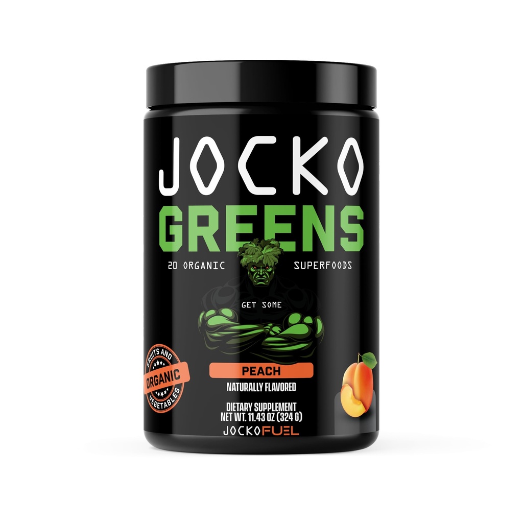 Jocko Fuel Daily Greens Powder - Premium Organic Greens Superfood Powder for Gut Health, Digestion, Bloating, Immune Support with Spirulina, Chlorella, Digestive Enzymes, " Probiotics - 30 Servings