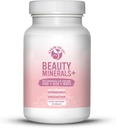 Belleza Minerales - Biotina Multimineral mejorado para el crecimiento del cabello, fuerza de uñas y elasticidad de la piel - 19 Nutrientes - Esquí de pelo y uñas Vitaminas