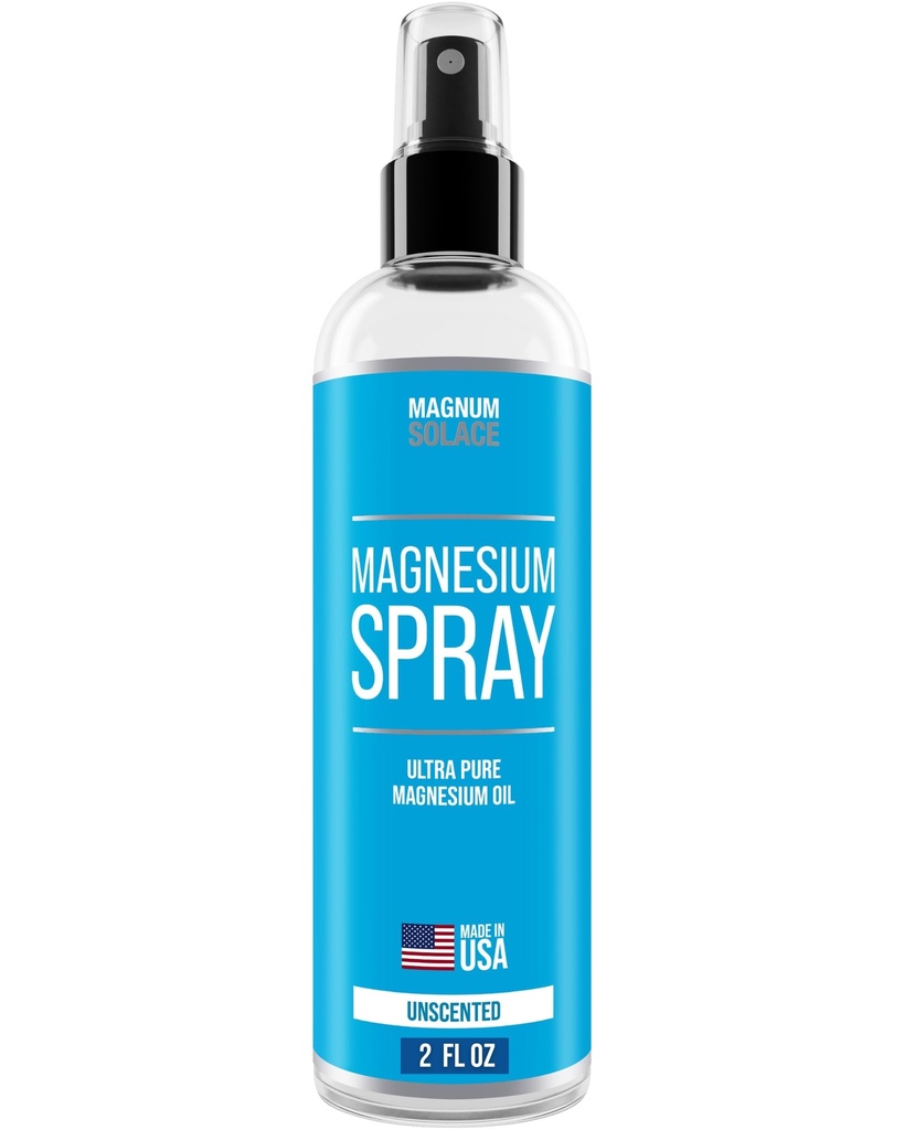 Espray de magnesio - Grado de la USP Puro de aceite de magnesio - Hecho en EE.UU. Desde 2008, 2 oz