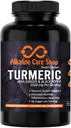 Cuidado alcalino tóxicoTurmeric Curcumin Suplemento 1500mg con Turmérico orgánico, Ginger &amp; Black Pepper for Best Absorption ←Non-GMO TEN Joint &amp; Healthy Inflammation Response Support (120 Veggie Capsules)