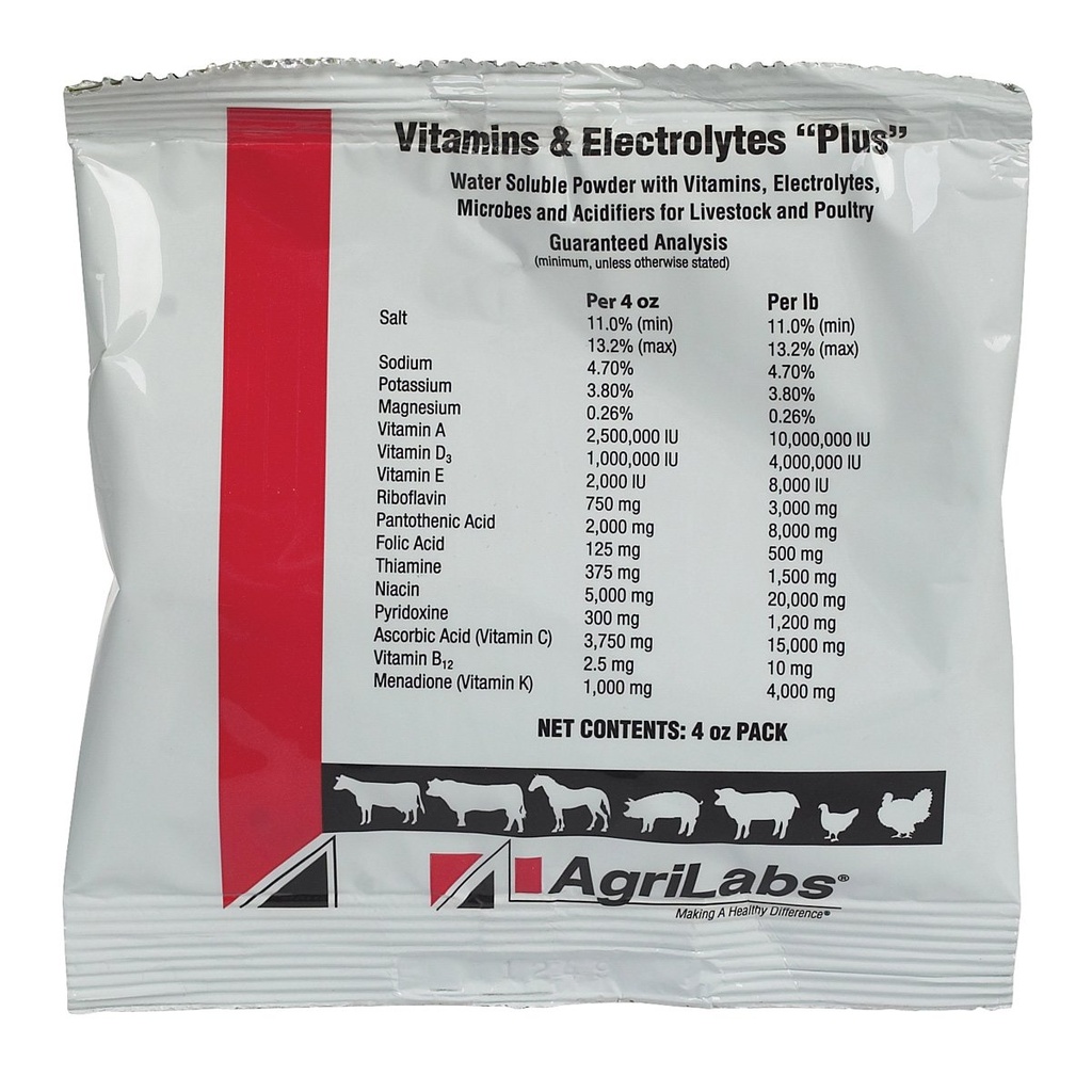 Vitaminas " Electrolitos Plus por Agrilabs