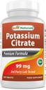 Mejores Naturales Citrato de Potasio 99mg 500 Tabletas - 3er laboratorio de fiesta probado