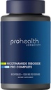 ProHealth Nicotinamide Riboside Pro Complete NAD+ Suplemento. 500mg Patented Niagen NR (The Active Ingredient in NMN), Plus 250mg TMG, Plus 500mg Trans-Resveratrol. Igual a 690 mg de NMN. 30 Servicios